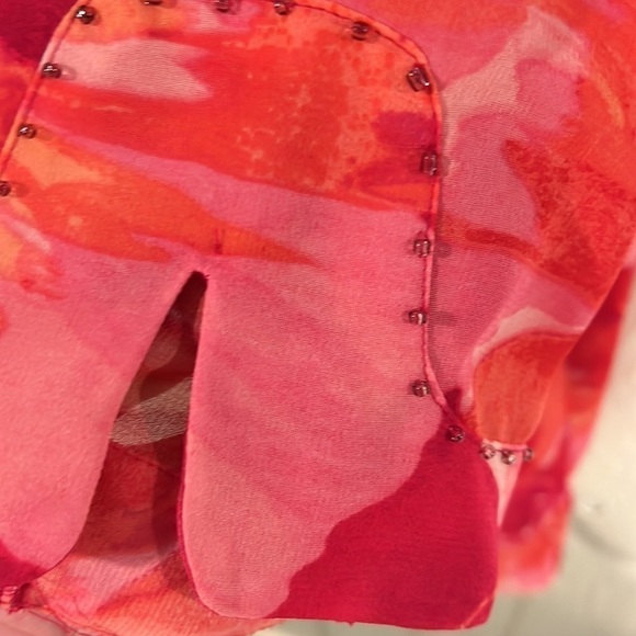 Maggie Barnes Beaded Asymmetrical Long Sleeve Blouse 1X - Picture 8 of 14